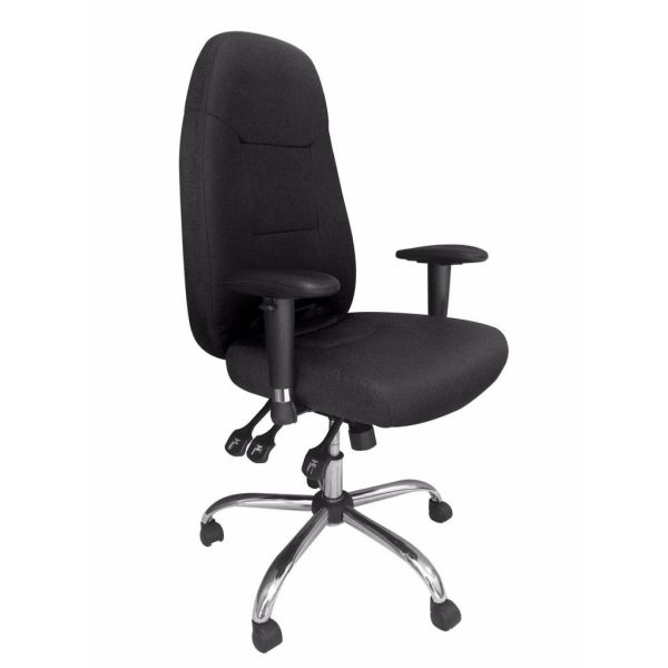 24 hour operator chair in black fabric