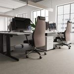 executive office chair black and mink in office