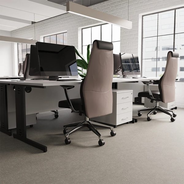 executive office chair black and mink in office