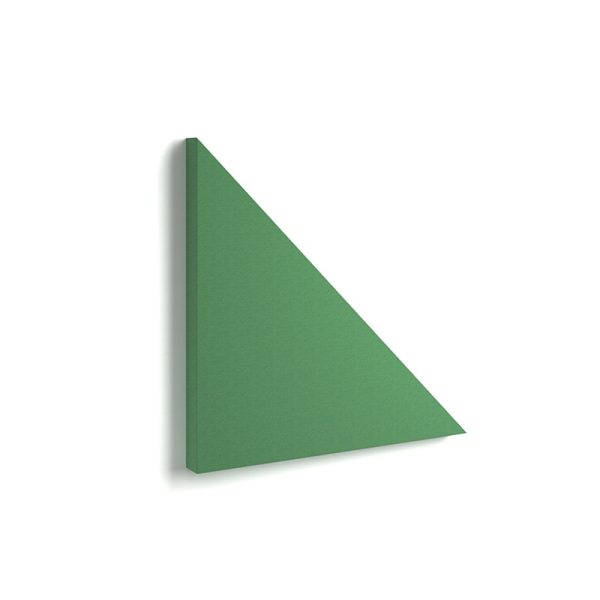 acoustic wall tile triangle in green fabric