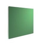 square acoustic wall tile in green fabric