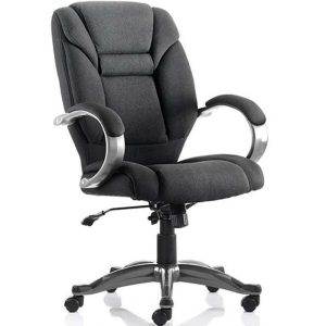 black fabric office chair