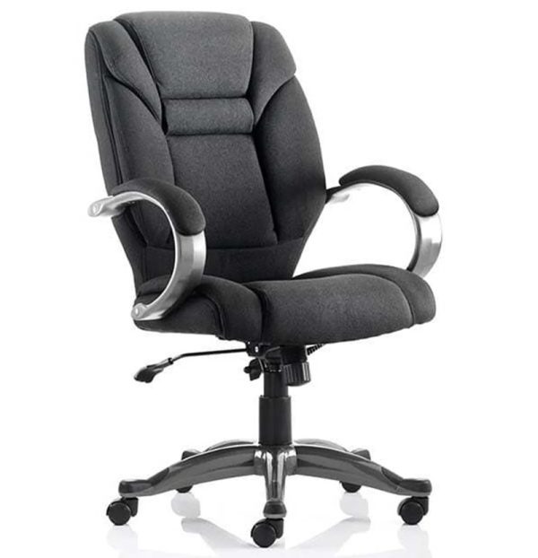 black fabric office chair