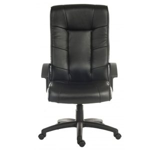 black leather office chair