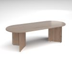 radial end boardroom table in barcelona walnut