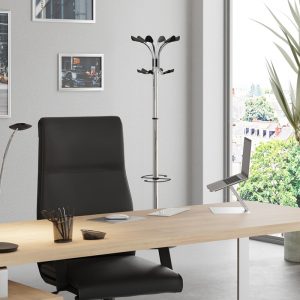coat stand chrome and black