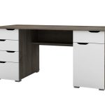 dark oak home office desk