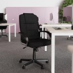 black fabric office chair