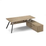 executive office desk with return in spanish walnut