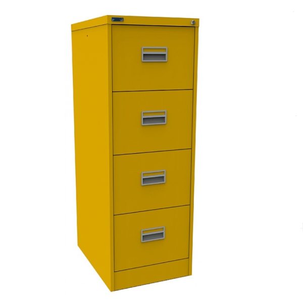 filing cabinet sunshine yellow with 4 drawers