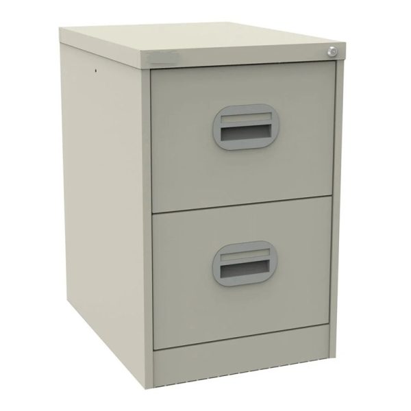 filing cabinet almond white with 2 drawers