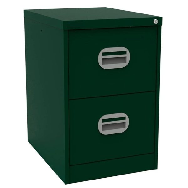 filing cabinet british racing green with 2 drawers