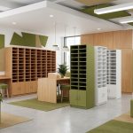 floor standing pigeon holes with cupboard