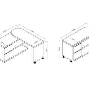 fold away desk dimensions