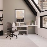 foldaway desk white in home office