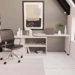 foldaway desk white in home office