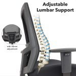 heavy duty office chair mesh adjustable lumbar support description