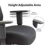 heavy duty office chair with fabric seat and mesh back