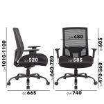 heavy duty mesh chair dimension diagrams