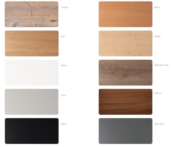 height adjustable desk versatile desk top colour chart