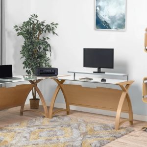 Computer Desk Forme Corner Link Oak/White