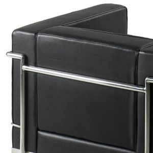 leather office chair with chrome detail