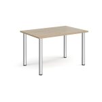 meeting table with barcelona walnut table top and chrome legs