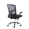 mesh back office chair black back view