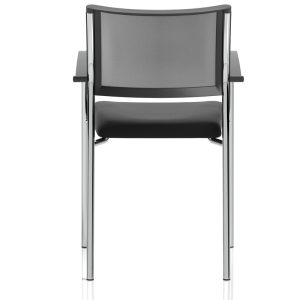 mesh back meeting chair with chrome frame