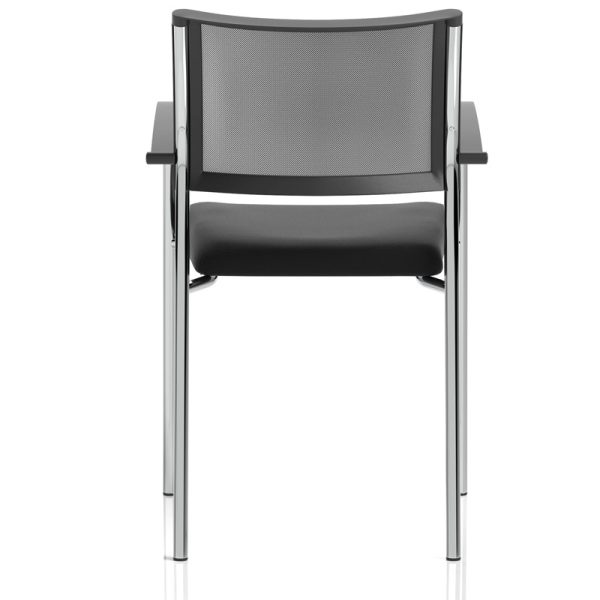 mesh back meeting chair with chrome frame