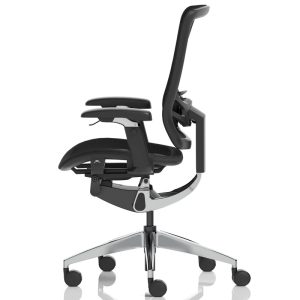 mesh office chair black side view