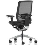 mesh office chair black back view