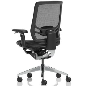 mesh office chair black back view