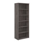 office bookcase grey oak with 5 shelves