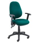 office chair green fabric with adjustable arms