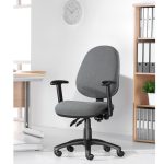 office chair grey fabric in office