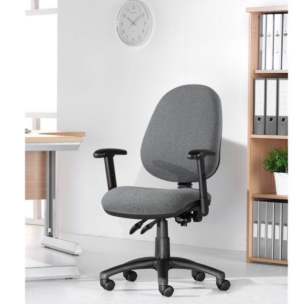 office chair grey fabric in office