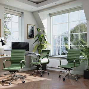 office chair forest green in office