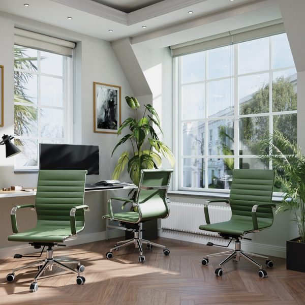 office chair forest green in office