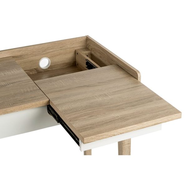 home office desk oak and white storage open