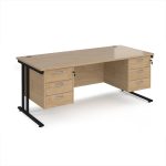office desk with drawers in kendal oak finish