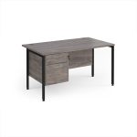 office desk office furniture with h leg in grey oak
