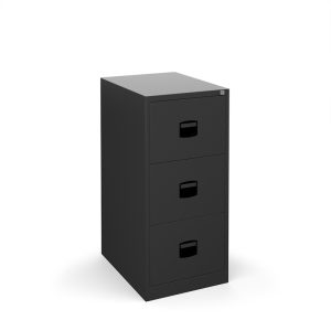 3 drawer office filing cabinet black