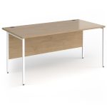 office desk with kendal oak desk top and white frame