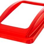 office recycling bin frame lid red