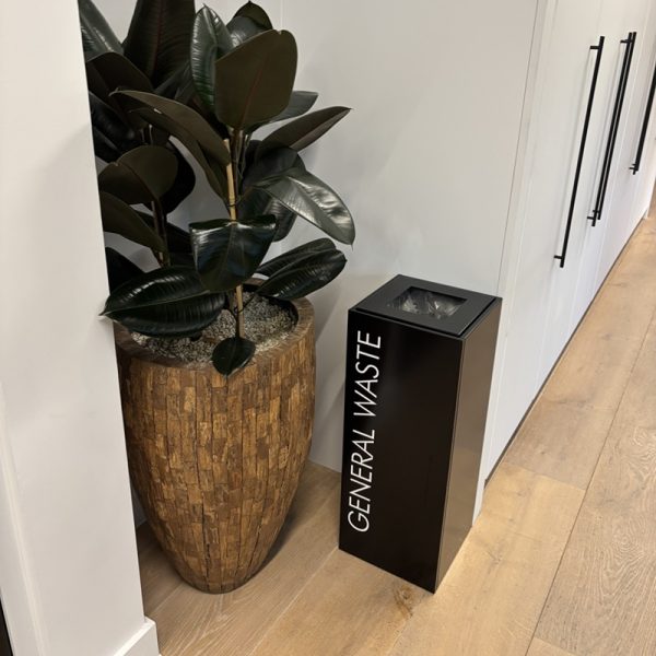 office recycling bin black