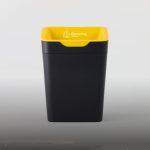 office recycling bin mixed recycling with yellow top