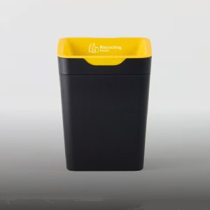 office recycling bin mixed recycling with yellow top