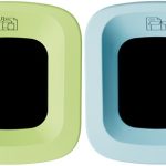 office recycling bin lids in different colours for different waste streams