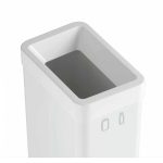 office recycling bins close up of top